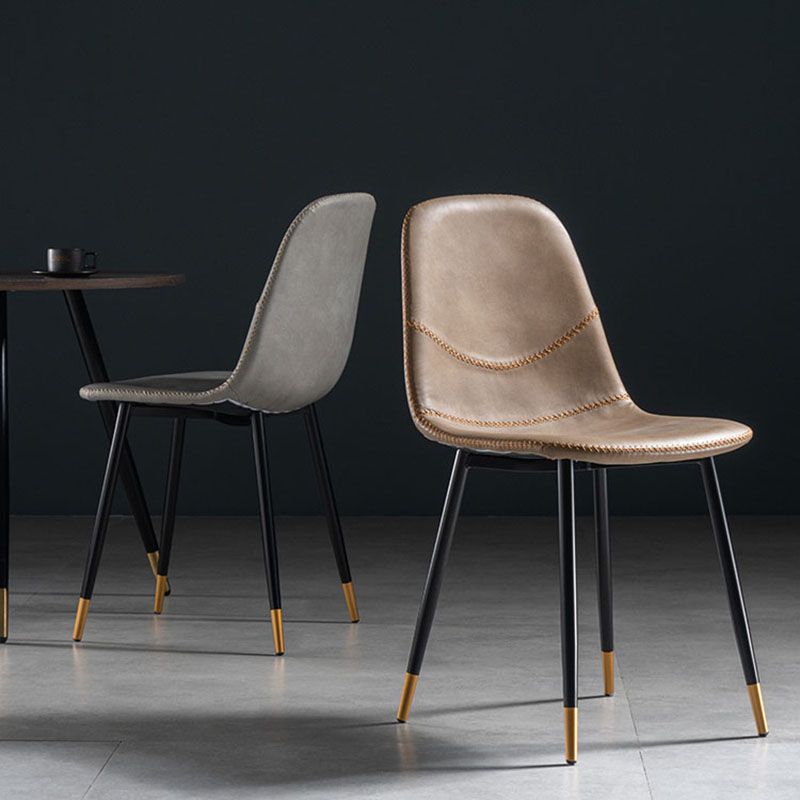 Modern Style Chair Dining Armless Chair with Metal Legs for Kitchen Clearhalo ' kitchen&dining_furn' 'Dining Chairs' 'Dining Tables & Seating' 'dining_chair' 'furn' 'furn_dining_chair' 'Furniture' 'furniture_dining_chair' 'Kitchen & Dining Furniture' 'kitchen' 1200x1200_71c09315-3f37-4c0f-8e36-af277853336d