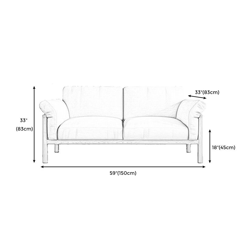 Pillow Top Arm Sofa Cushions 32.68" D x 32.68" H Slipcovered Sofa Clearhalo 'furn' 'furn_sofas' 'Furniture' 'furniture_sofas' 'kitchen' 'kitchen_sofas' 'Living Room Furniture' 'Sofa' 'sofas' 1200x1200_71c0a8c7-53e0-4885-be28-ce5ecabad1d5
