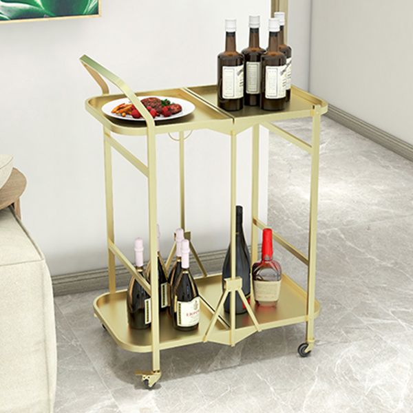 Modern 35.43"H Rolling Prep Table Rectangular Metal Prep Table for Home Use