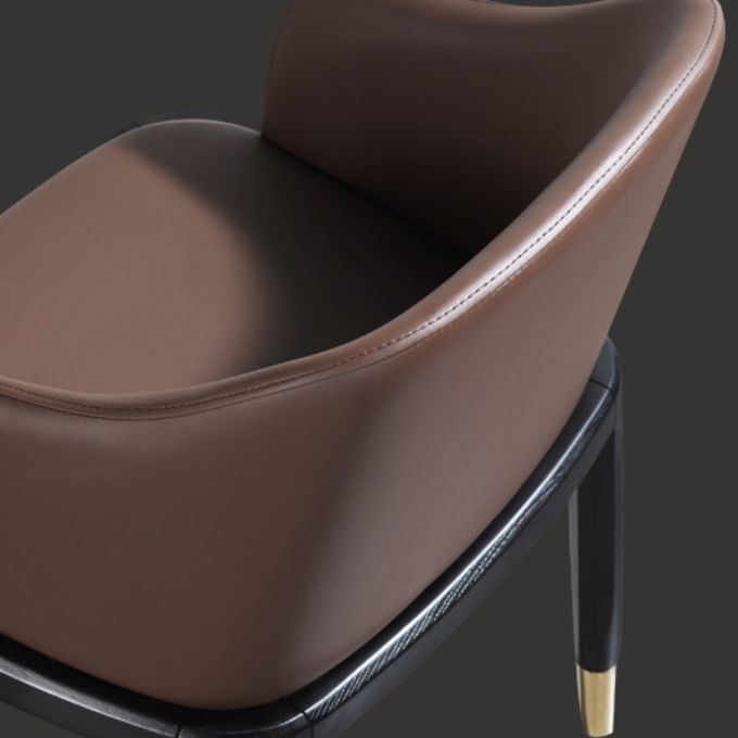 Chaises de salle à manger rembourrées Parsons Chaises avec base en bois massif