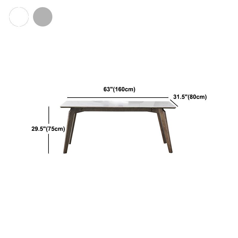 Modern Stone Dining Site Table 4 Wood Legs Rectangle Home Dining Table Clearhalo 'Dining Tables & Seating' 'Dining Tables' 'dining_table' 'furn' 'furn_dining_table' 'Furniture' 'furniture_dining_table' 'Kitchen & Dining Furniture' 'kitchen' 'kitchen_dining_table' 1200x1200_71c2b875-6478-4463-97fe-5c9ba4a73df9
