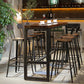 Industrieller Armloser Esshocker Low Back Bar Stuhl mit Metallbasis