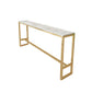 Glam Bar-height Table White Faux Marble Top Fixed Pub Table for Patio Clearhalo 'Bar Furniture' 'Bar Tables' 'bar_tables' 'furn' 'furn_bar_tables' 'Furniture' 'Kitchen & Dining Furniture' 1200x1200_71c2f6e9-c87d-4301-96fe-fad18063bfdc