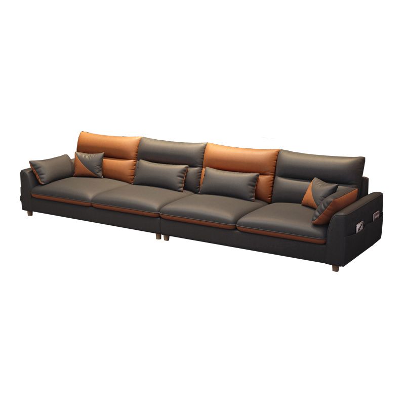 35" High Modern Square Arm Standard Sofa with Bolster Pillows for Living Room, Apartment Clearhalo 'furn' 'furn_sofas' 'Furniture' 'furniture_sofas' 'Living Room Furniture' 'Sofa' 'sofas' 1200x1200_71c39f99-1a09-4a85-a23b-86643d5b5a80