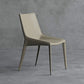 Modern Leather Dining Side Chair Solid Back Armless Side Chair