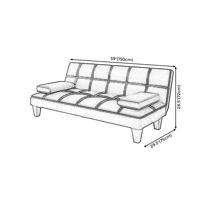 Black Modern Faux Leather Pillow Top Arm Sofa/Sectional with Convertible Clearhalo 'furn' 'furn_sectionals' 'Furniture' 'furniture_sectionals' 'Living Room Furniture' 'Sectionals' 1200x1200_71c569af-c3b9-4466-aca9-e59a7a46a405