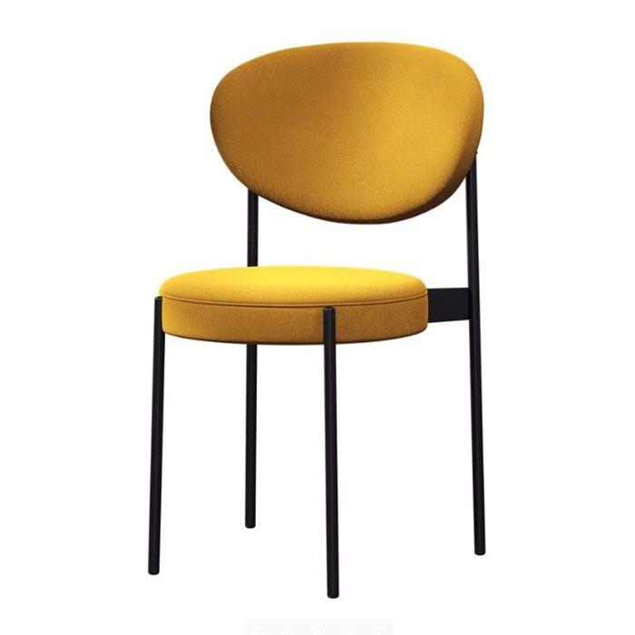 Contemporary Open Back Side Chair Upholstered Dining Chair for Indoor