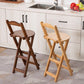 Modern Design Low Back Round Bar Stools for Home Solid Wood Bar Stool with Wood Seat Clearhalo 'Bar Furniture' 'Bar Stools' 'bar_stools' 'furn' 'furn_bar_stools' 'Furniture' 'furniture_bar_stools' 'Kitchen & Dining Furniture' 1200x1200_71c7f182-2129-4f0f-bf25-5e0632beb4fb