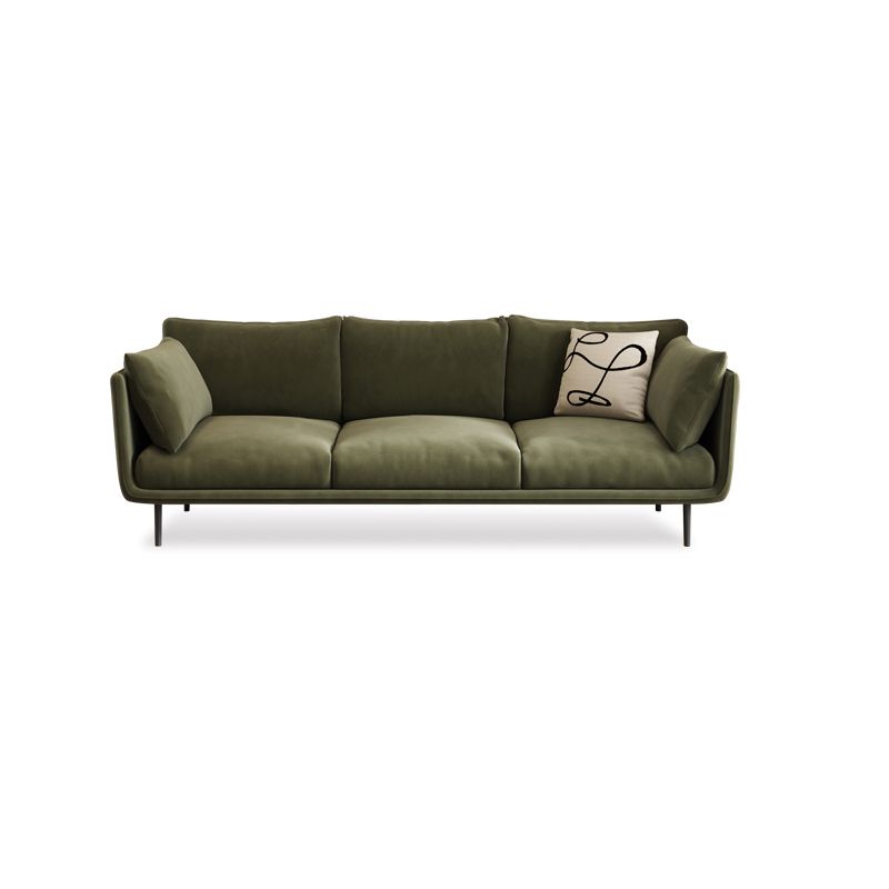 Contemporary Sofa CouchStandard Square Arm Settee Bench with Pillows Clearhalo 'furn' 'furn_sofas' 'Furniture' 'Living Room Furniture' 'Sofa' 'sofas' 1200x1200_71c87a9c-8264-43ed-8604-925e7019844a