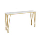 Table de pub à comptoir en marbre blanc et doré