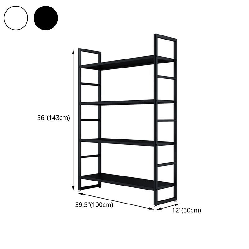 3/4/5-Shelf Iron Etagere Bookshelf Black and White Vertical Bookcase for Living Room Clearhalo 'Bookcases' 'furn' 'furn_bookcases' 'Furniture' 'furniture_bookcases' 'Office Furniture' 1200x1200_71ca0f0b-9c65-40d2-b0fb-5c788e7a8359