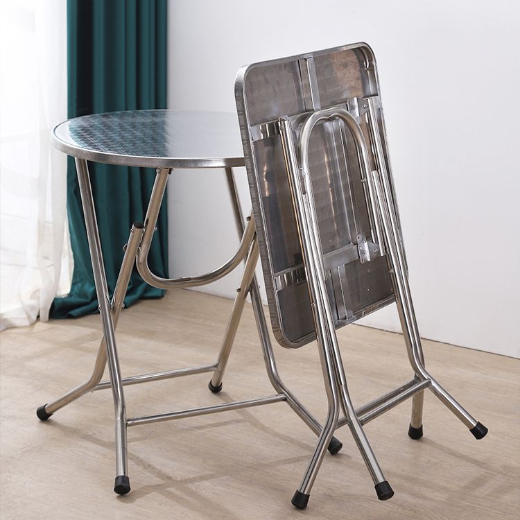Industrial Style Dining Table Stainless Steel Dining Table for Home Use Clearhalo ' dining_table' 'Dining Tables & Seating' 'Dining Tables' 'furn' 'furn_dining_table' 'Furniture' 'furniture_dining_table' 'Kitchen & Dining Furniture' 'kitchen&dining_furn' 'kitchen' 'kitchen_dining_table' 1200x1200_71ce5141-bb1e-4fc0-ad3c-83bf666ffd74