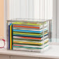 Modern Style Bookshelf Stackable Plastic Bookcase for Home Office