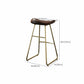 Contoured Seat Bar Stools Metal Dining Stools with Metal Base