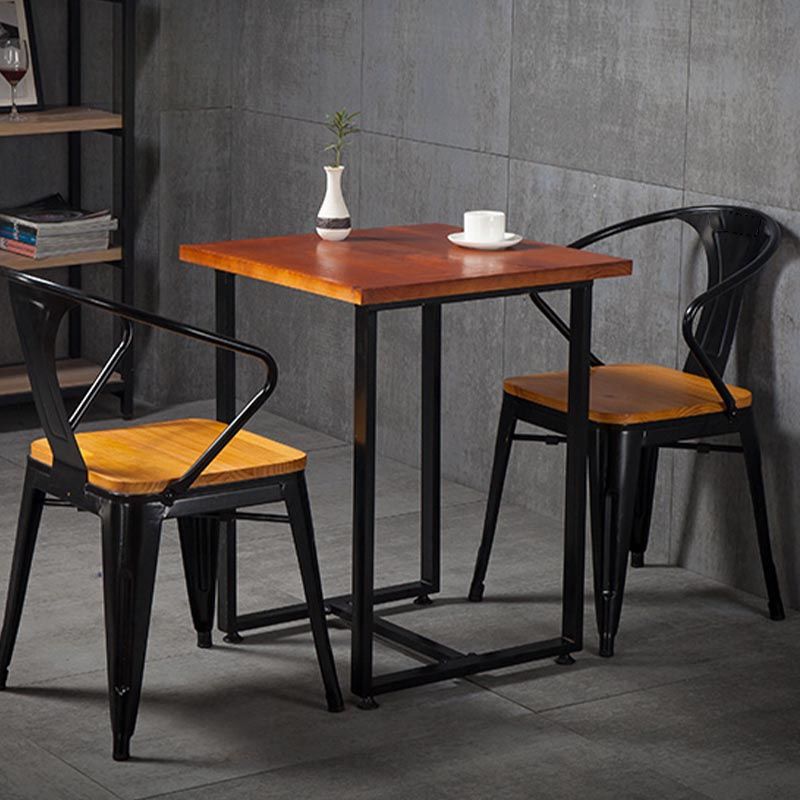 Sedia a braccio da pranzo in metallo industriale sedia a braccio posteriore per sala da pranzo