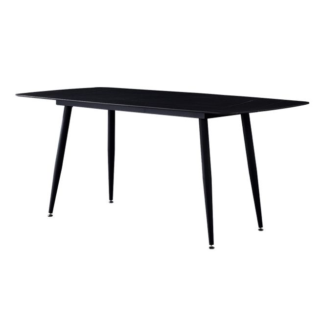 Modern Rectangle Dining Table Sintered Stone Dining Table with 4 Black Legs for Home Kitchen Dinner Clearhalo ' dining_table' 'Dining Tables & Seating' 'Dining Tables' 'furn' 'furn_dining_table' 'Furniture' 'furniture_dining_table' 'Kitchen & Dining Furniture' 'kitchen&dining_furn' 'kitchen' 'kitchen_dining_table' 1200x1200_71d322f2-c8fe-4426-92a1-6fd0b9a49de3