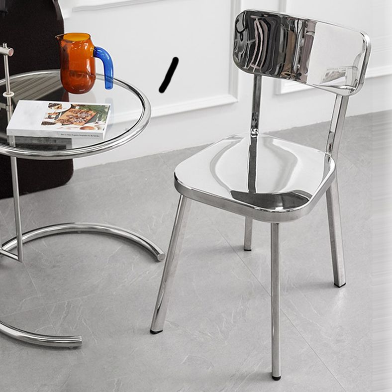 Modern Metal Dining Side Chair Open Back Dining Armless Chair for Restaurant Clearhalo ' kitchen&dining_furn' 'Dining Chairs' 'Dining Tables & Seating' 'dining_chair' 'furn' 'furn_dining_chair' 'Furniture' 'furniture_dining_chair' 'Kitchen & Dining Furniture' 'kitchen' 1200x1200_71d5755b-db1a-47d3-85fb-212a918fa4e6