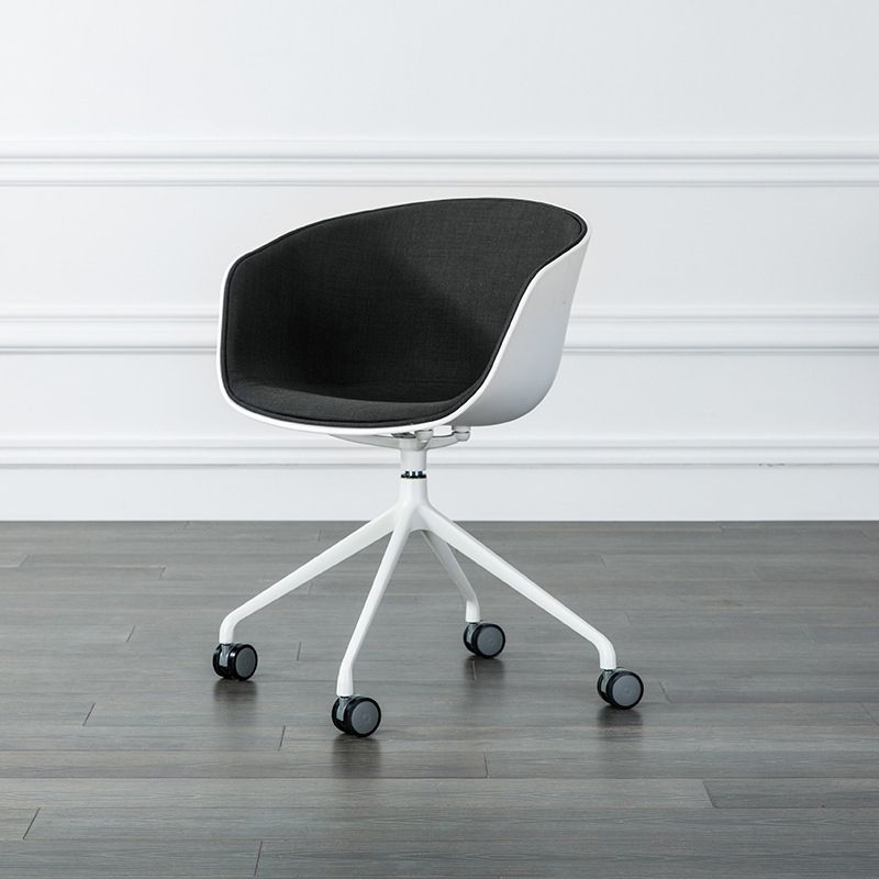 Modern Fabric Conference Chair Metal Chair with Wheels for Office Clearhalo 'furn' 'furn_office_chair' 'Furniture' 'Office Chairs' 'Office Furniture' 'office_chair' 1200x1200_71d7059e-7d15-4614-8574-9dff99bfec53