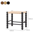 Tropical Backless Seating Bench Solid Wood Rectangle Bench for Bedroom Clearhalo 'Benches' 'Chairs & Seating' 'furn' 'furn_benches' 'Furniture' 'Living Room Furniture' 1200x1200_71d749a9-5a29-44aa-bcb2-4f230659b962