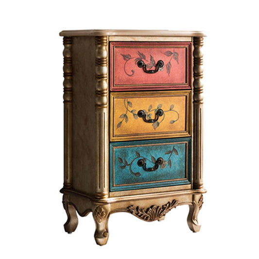 Traditional Vertical Storage Chest Bedroom Chest in Brown with 3 Drawers