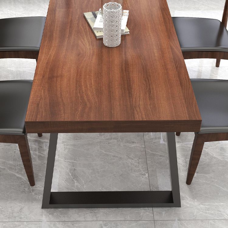 Industrial Solid Wood Top Dining Room Set with Rectangle Shape Dining Set for restaurant Clearhalo 'Dining Room Sets' 'Dining Tables & Seating' 'dining_room_set' 'furn' 'furn_dining_room_set' 'Furniture' 'furniture_dining_room_set' 'Kitchen & Dining Furniture' 'kitchen&dining_furn' 'kitchen' 1200x1200_71d808cb-bb5f-4c7b-98d7-990cd9e423f0