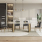 Luxury Oval Dining Table Stainless Steel Double Pedestal Dining Table