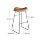 Nordic Leather Seats Barstool Metal Base Bar Stool for Living Room Clearhalo 'Bar Furniture' 'Bar Stools' 'bar_stools' 'furn' 'furn_bar_stools' 'furniture_bar_stools' 'Kitchen & Dining Furniture' 'kitchen&dining_furn' 'kitchen' 'kitchen_furn' Furniture' 1200x1200_71d9736f-b48e-486b-be3d-ff5e388e2ade