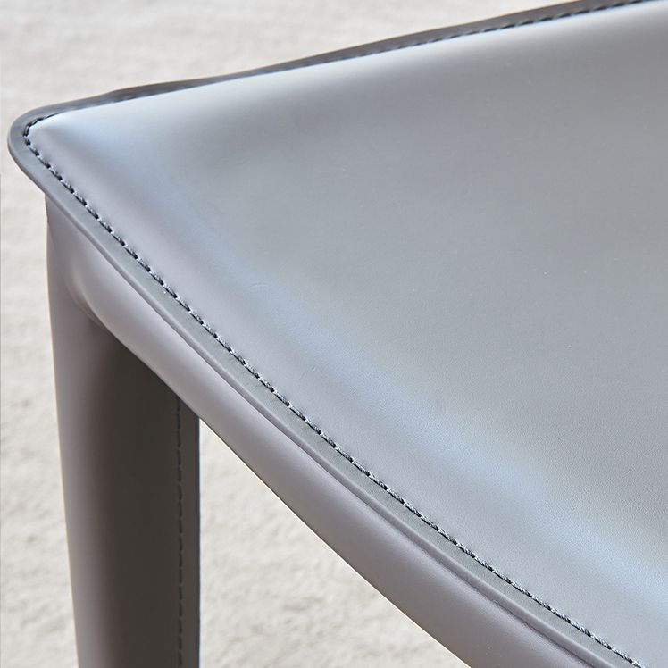 Designer Style Matte Finish Leather Side Chair Solid Back Home Dining Chair Clearhalo 'Dining Chairs' 'Dining Tables & Seating' 'dining_chair' 'furn' 'furn_dining_chair' 'Furniture' 'Kitchen & Dining Furniture' 1200x1200_71da7fb2-3174-414e-a250-38c0178a140f