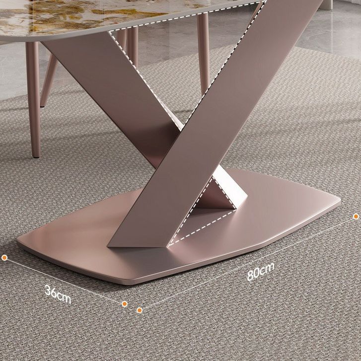 Set da tavolo rettangolo in stile glam 1/4/6/7 pezzi set da pranzo per uso domestico