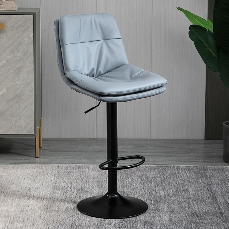 Modern Leather Bar Stool Swivel Bucket Adjustable Height Full Back Counter Stool Clearhalo 'Bar Furniture' 'Bar Stools' 'bar_stools' 'furn' 'furn_bar_stools' 'furniture_bar_stools' 'Kitchen & Dining Furniture' 'kitchen&dining_furn' 'kitchen' 'kitchen_furn' Furniture' 1200x1200_71dcac9f-4336-4c57-96e0-4c956cab5ec5