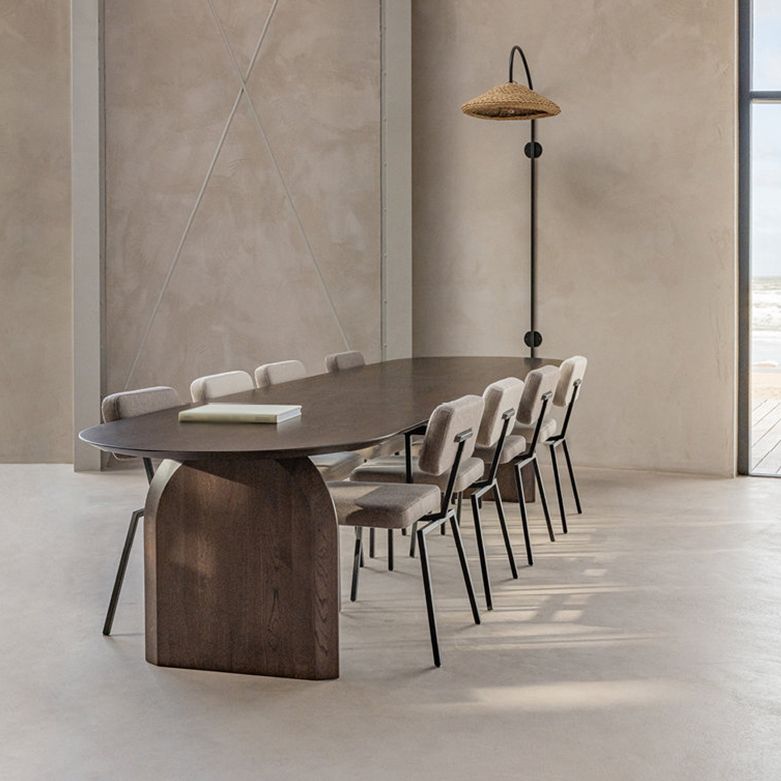 Tavolo da incontro in legno solido Home Office Oval Modern Writing Desk