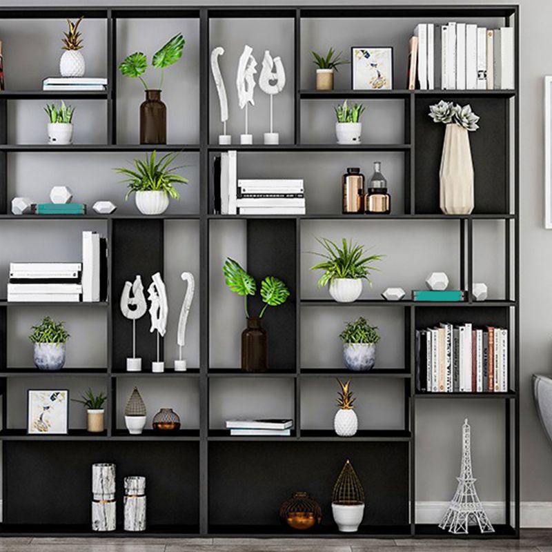 Industrial Metal Etagere Book Shelf with Rectangular Shelves Bookcase Clearhalo 'Bookcases' 'furn' 'furn_bookcases' 'Furniture' 'furniture_bookcases' 'kitchen' 'kitchen_bookcases' 'Living Room Furniture' 'Office Furniture' 1200x1200_71de4713-cc66-4316-98ea-76bd85d072f0