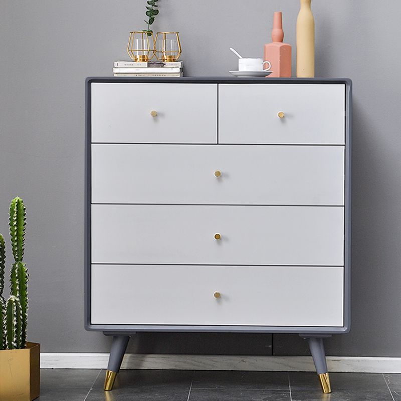 Coffre d'accent en bois massif avec tiroir armoire latérale contemporaine