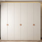 Modern White Wardrobe Cabinet Engineered Wood Wardrobe with Garment Rod