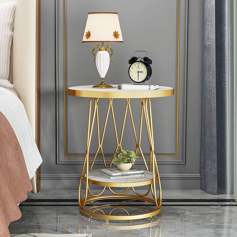 Round Faux Marble Side Table 47"L X 47"W X 62"H Iron Block Side End Snack Table Clearhalo 'Coffee & Accent Tables' 'End & Side Tables' 'end_side_table' 'end_side_tables' 'furn' 'furn_end_side_tables' 'Furniture' 'furniture_end_side_table' 'Living Room Furniture' 1200x1200_71e02000-0394-46cb-befb-19eb57d2b38b
