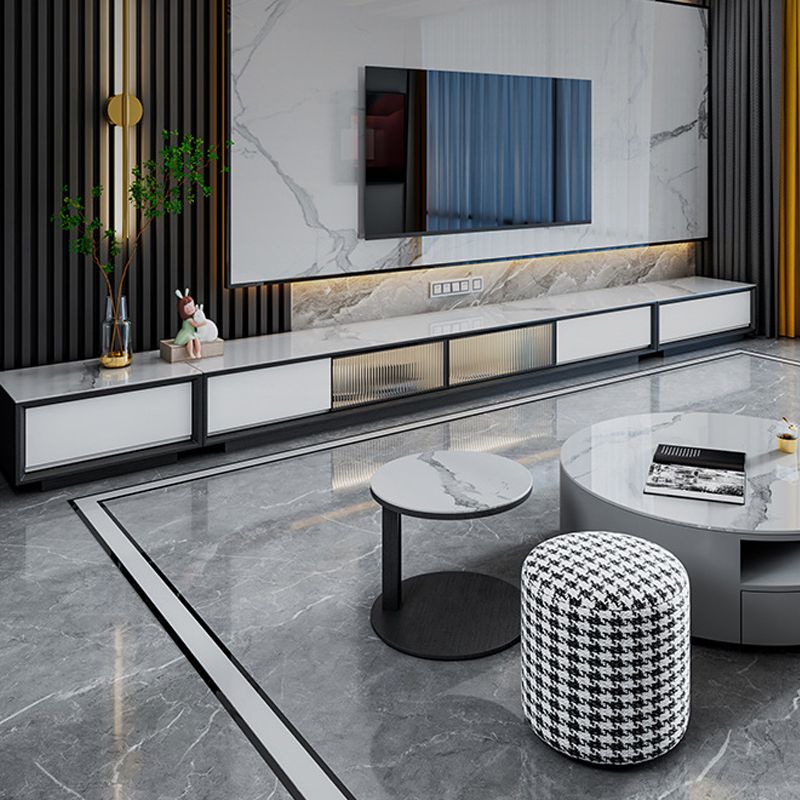 Stone Modern TV Media Media Store Store TV Console con cajones