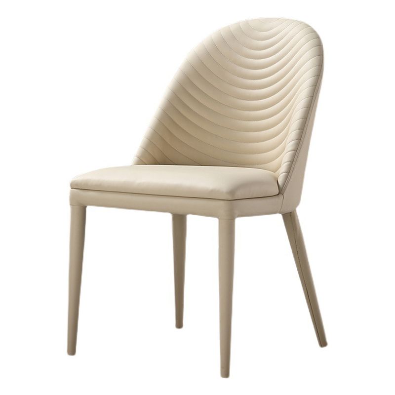 Silla de comedor con tapicería acento de comedor de cuero sintético