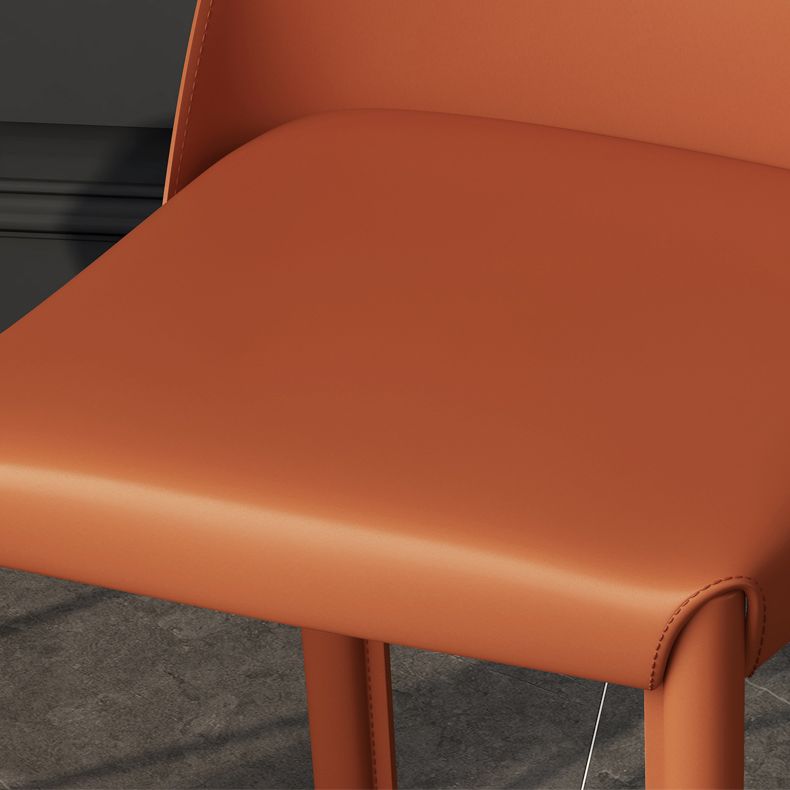 Modern Style Leather Dining Chair Matte Color Kitchen Side Parsons Chair Clearhalo ' kitchen&dining_furn' 'Dining Chairs' 'Dining Tables & Seating' 'dining_chair' 'Furniture' 'furniture_dining_chair' 'Kitchen & Dining Furniture' 'kitchen' 1200x1200_71e1d1b1-6da4-49f7-a6d0-d8e93615bdea