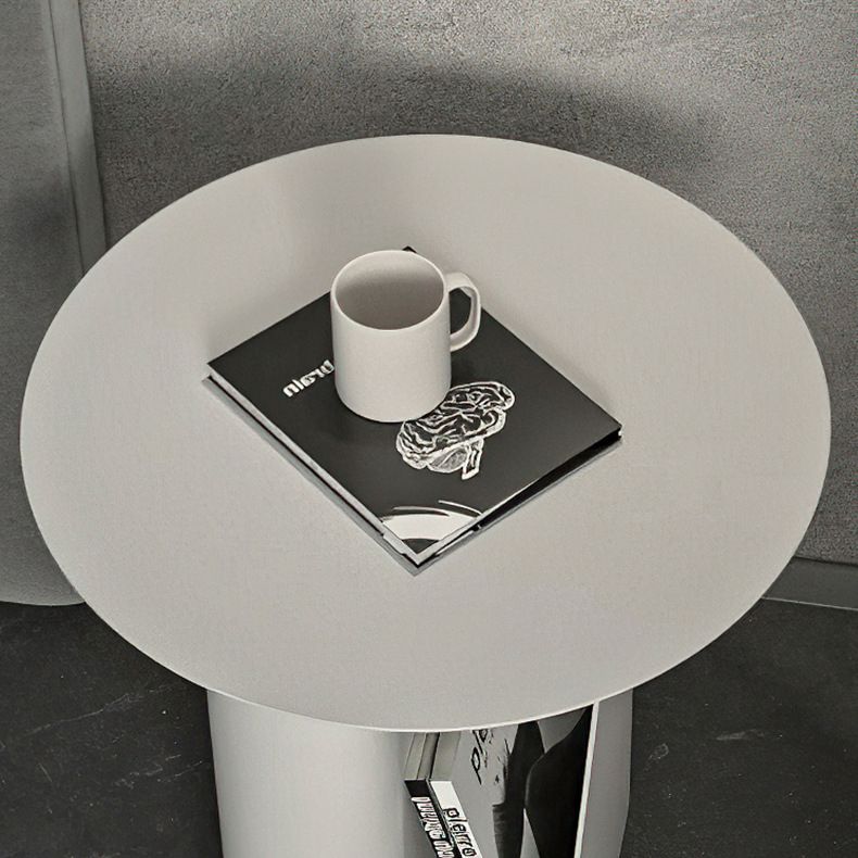 Comodino di ferro contemporaneo tavolo da notte aperto con 1 scaffale, alto 18,5 "