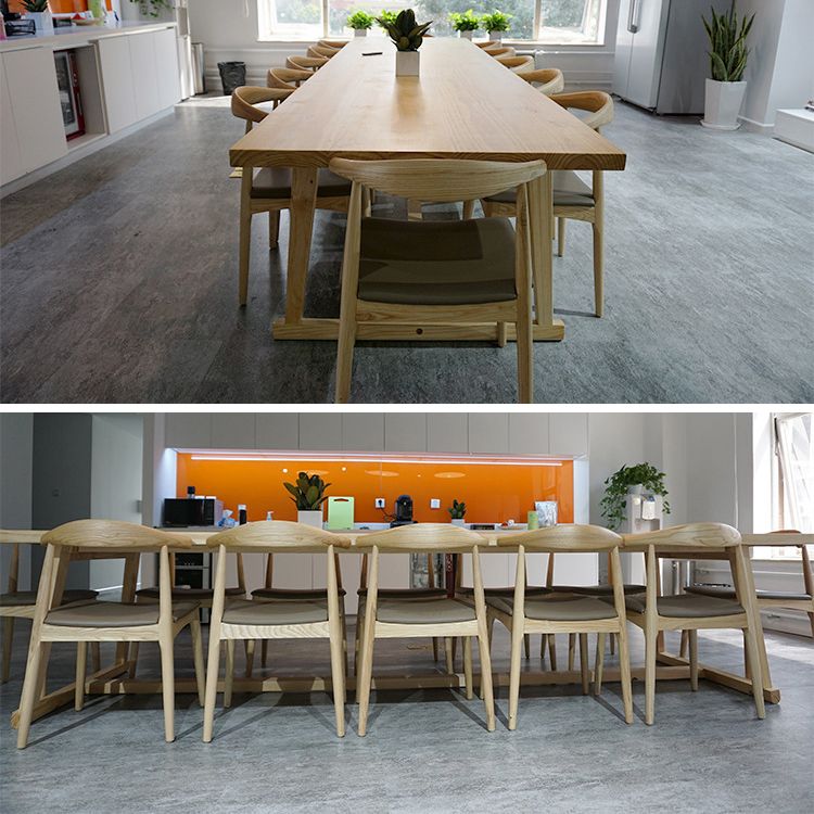 Desa di scrittura in legno massiccio rettangolare da 30 "H Desk rettangolare in legno massiccio