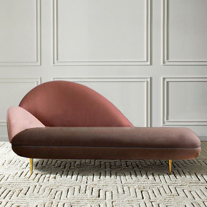 Contemporary Velvet Chaise Lounge Couch One Armed Lounge Chair