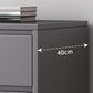 Cassettiera moderna per camera da letto, in legno ingegnerizzato, colore grigio, con cassetti