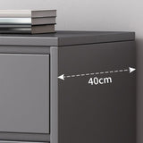 Contemporary Storage Chest Engineered Wood Bedroom Chest in Gray with Drawers