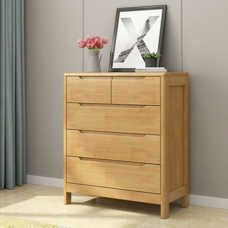 Contemporary Solid Wood Storage Chest Matte Finish Bedroom Dresser Clearhalo 'Bedroom Furniture' 'Dressers & Chests' 'dressers_chests' 'furn' 'furn_dressers_chests' 'Furniture' 1200x1200_71e54720-5f62-4b99-b460-cfe93bbfcead