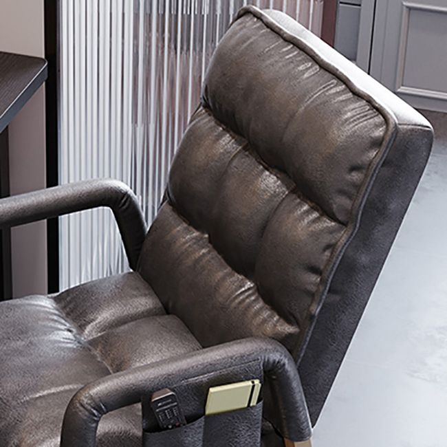 Chaise de bureau en métal chaise de bras contemporain à hauteur de dos réglable