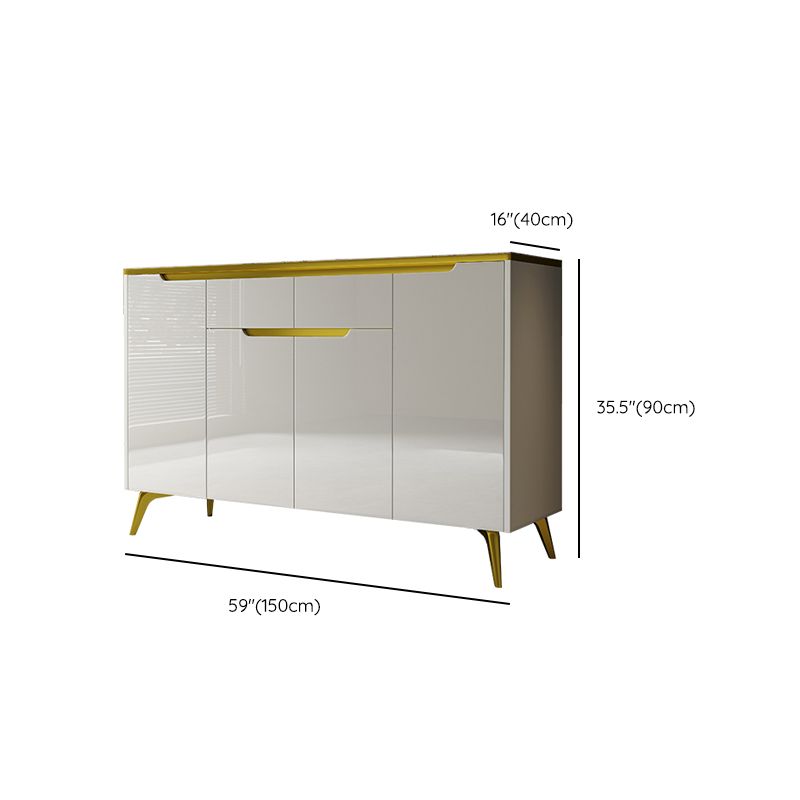 Credenza a buffet a buffet a buffet in pietra con cassetti e armadi