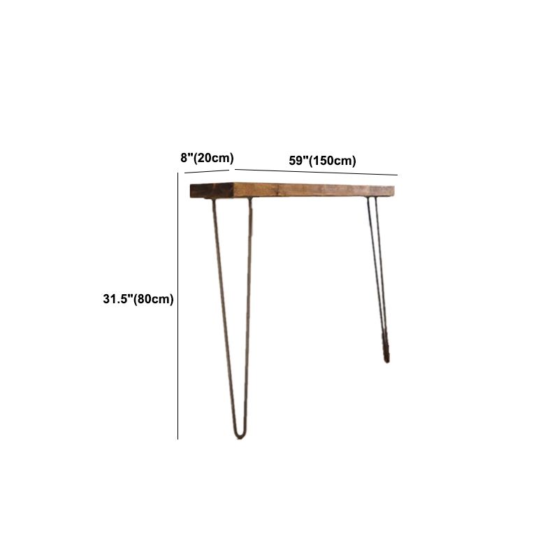 Tabella della console contemporanea pino tavolo da console rettangolo in legno massiccio