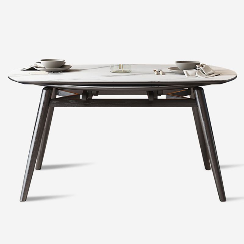 Round Dining Table Contemporary Style Drop Leaf Dinner Table with 4-foot Clearhalo ' dining_table' 'Dining Tables & Seating' 'Dining Tables' 'furn' 'furn_dining_table' 'Furniture' 'furniture_dining_table' 'Kitchen & Dining Furniture' 'kitchen&dining_furn' 'kitchen' 'kitchen_dining_table' 1200x1200_71ea9e3b-e858-434d-9d9a-39e7444ce8e0