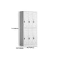 Contemporary Style Metal Wardrobe White Colour Soft Close Doors Wardrobe Closet