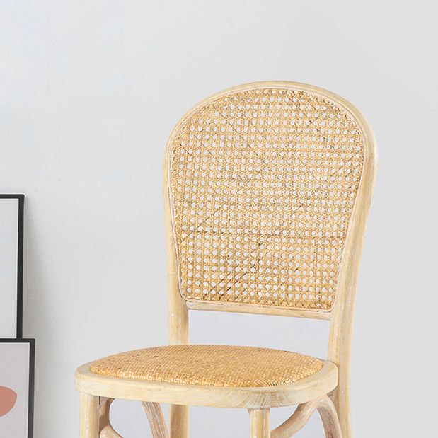 Bentwood Armless Dining Chairs Rattan Open Back Side Chairs with Wood Legs Clearhalo ' kitchen&dining_furn' 'Dining Chairs' 'Dining Tables & Seating' 'dining_chair' 'furn' 'furn_dining_chair' 'Furniture' 'furniture_dining_chair' 'Kitchen & Dining Furniture' 'kitchen' 1200x1200_71ecc4b7-bf4d-4fd4-9c0a-cb875eb65779